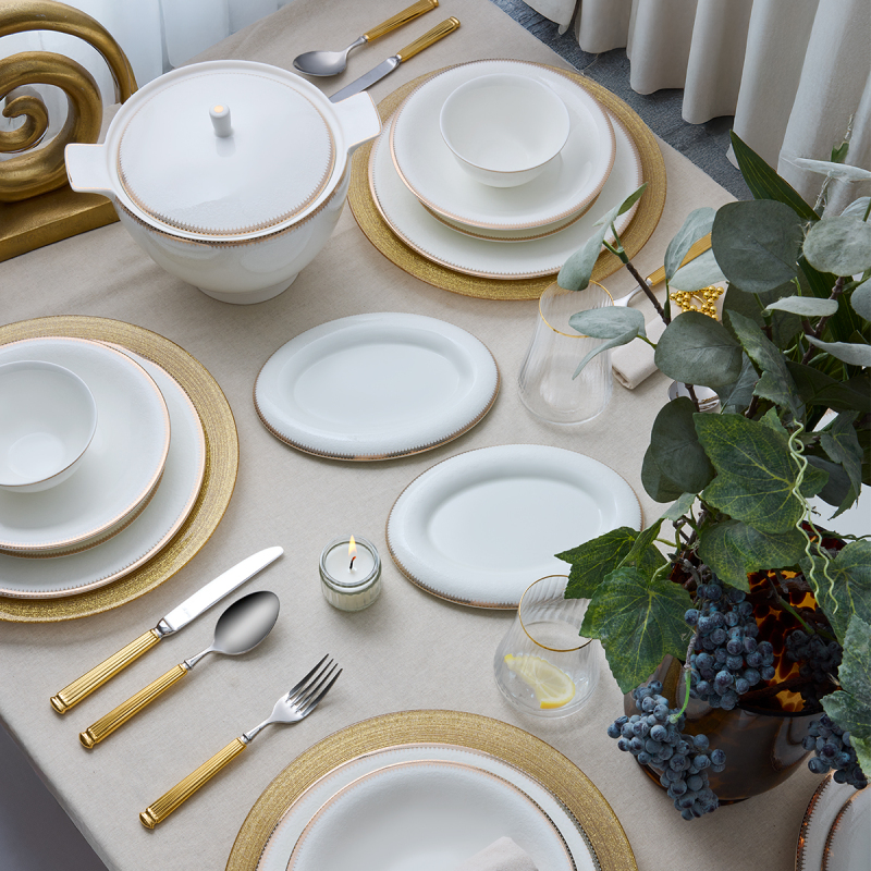 Evaliza Buckhingam Gold 60 Parça 12 Kişilik Yemek Takımı - 2