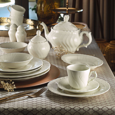 Evaliza Caserta Platin 36 Parça 6 Kişilik Kahvaltı Takımı - EVALIZA