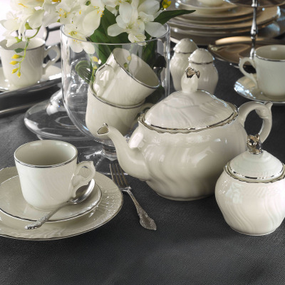 Evaliza Caserta Platin 36 Parça 6 Kişilik Kahvaltı Takımı - 2