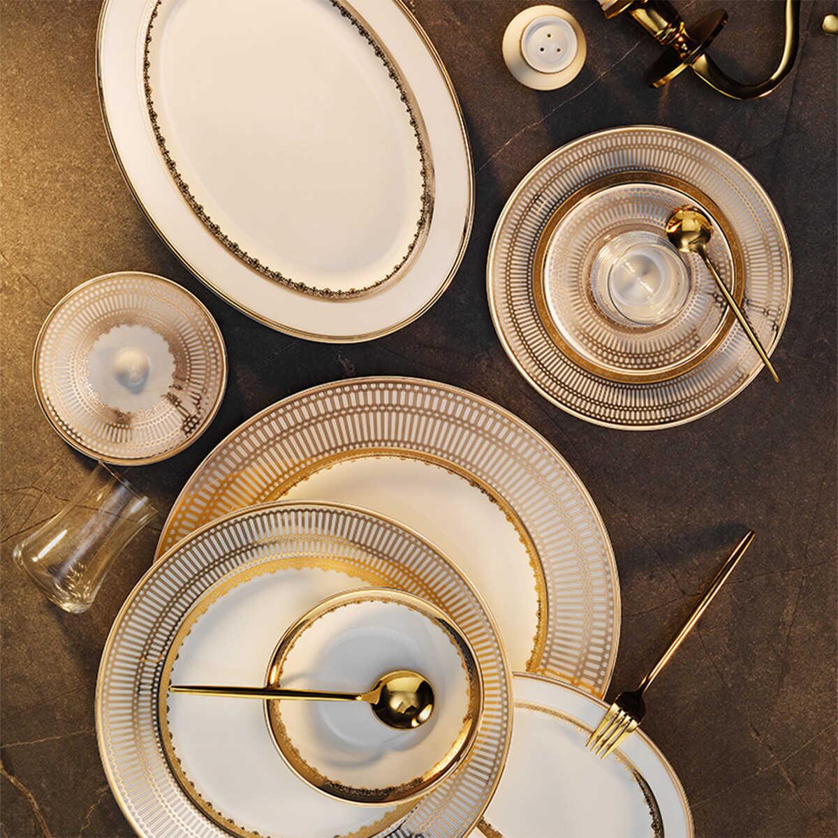Evaliza Crown Platin 42 Parça 6 Kişilik Kahvaltı Takımı | Gallery