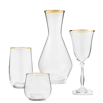 Evaliza Crystalite 2 Gold 37 Parça 12 Kişilik Su Seti - 2