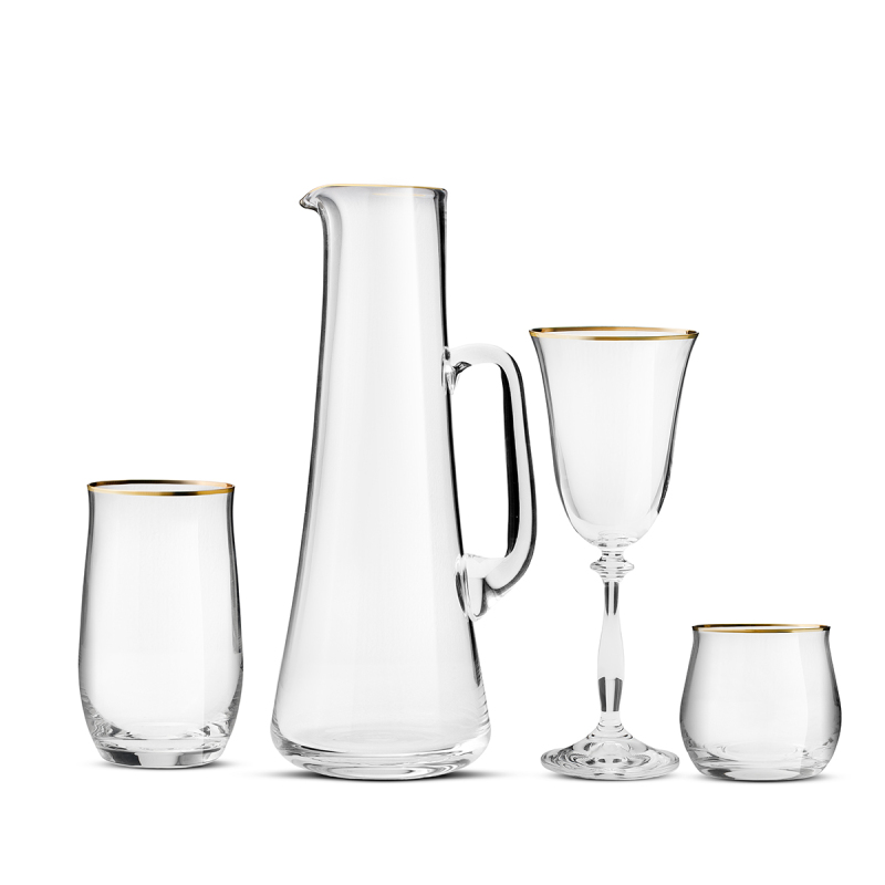 Evaliza Crystalite Gold 37 Parça 12 Kişilik Su Seti - 3