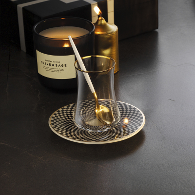 Evaliza Dama Gold 12 Parça 6 Kişilik Çay Seti 150 cc - 2