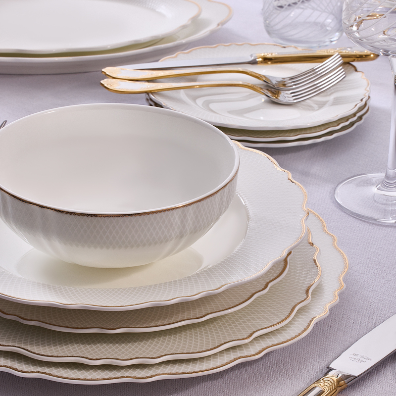 Evaliza Destiny Gold 85 Parça 12 Kişilik Yemek Takımı - 4