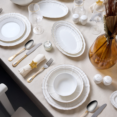Evaliza Dune Gold 101 Parça 12 Kişilik Yemek Takımı - 2