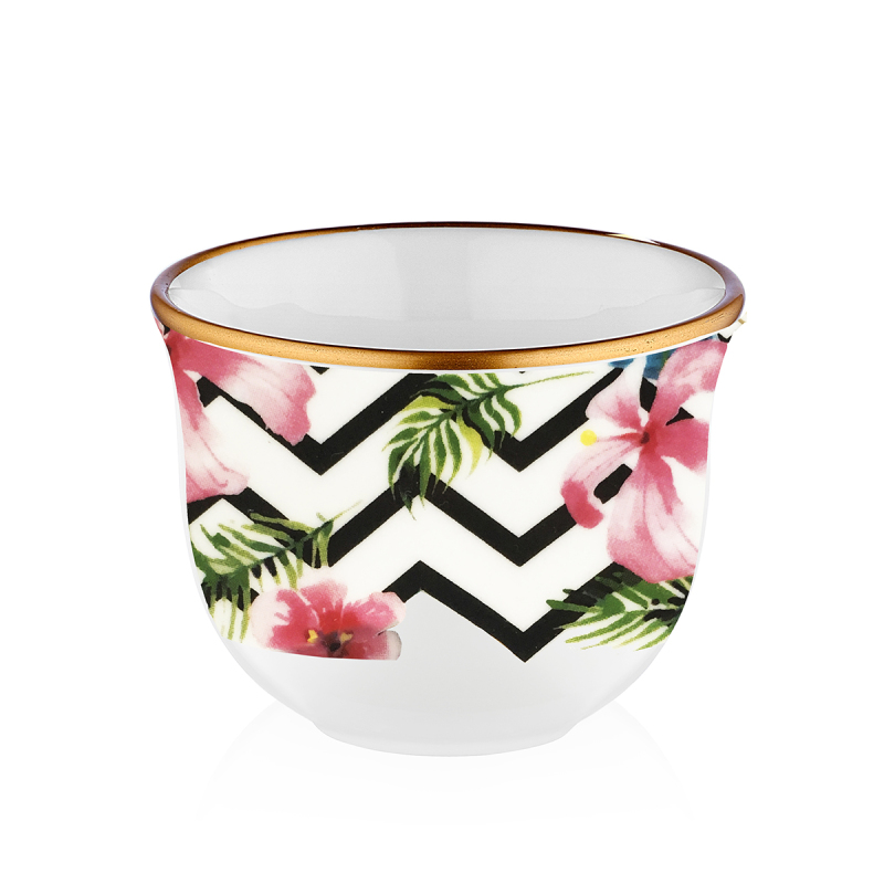 Evaliza Gawa Hawai Parlak Altın Premium 6’lı Kahve Seti - 1