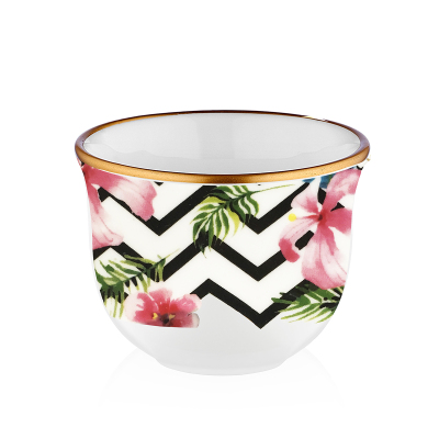 Evaliza Gawa Hawai Parlak Altın Premium 6’lı Kahve Seti - EVALIZA