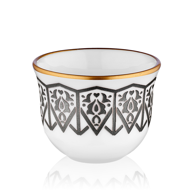 Evaliza Gawa Selçuklu Siyah Premium 6’lı Kahve Seti - 1