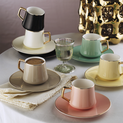 Evaliza Hanedan 3 Kişilik 6 Parça Kahve Fincan Takımı 80 ml - 1