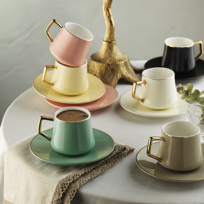 Evaliza Hanedan 3 Kişilik 6 Parça Kahve Fincan Takımı 80 ml - 2