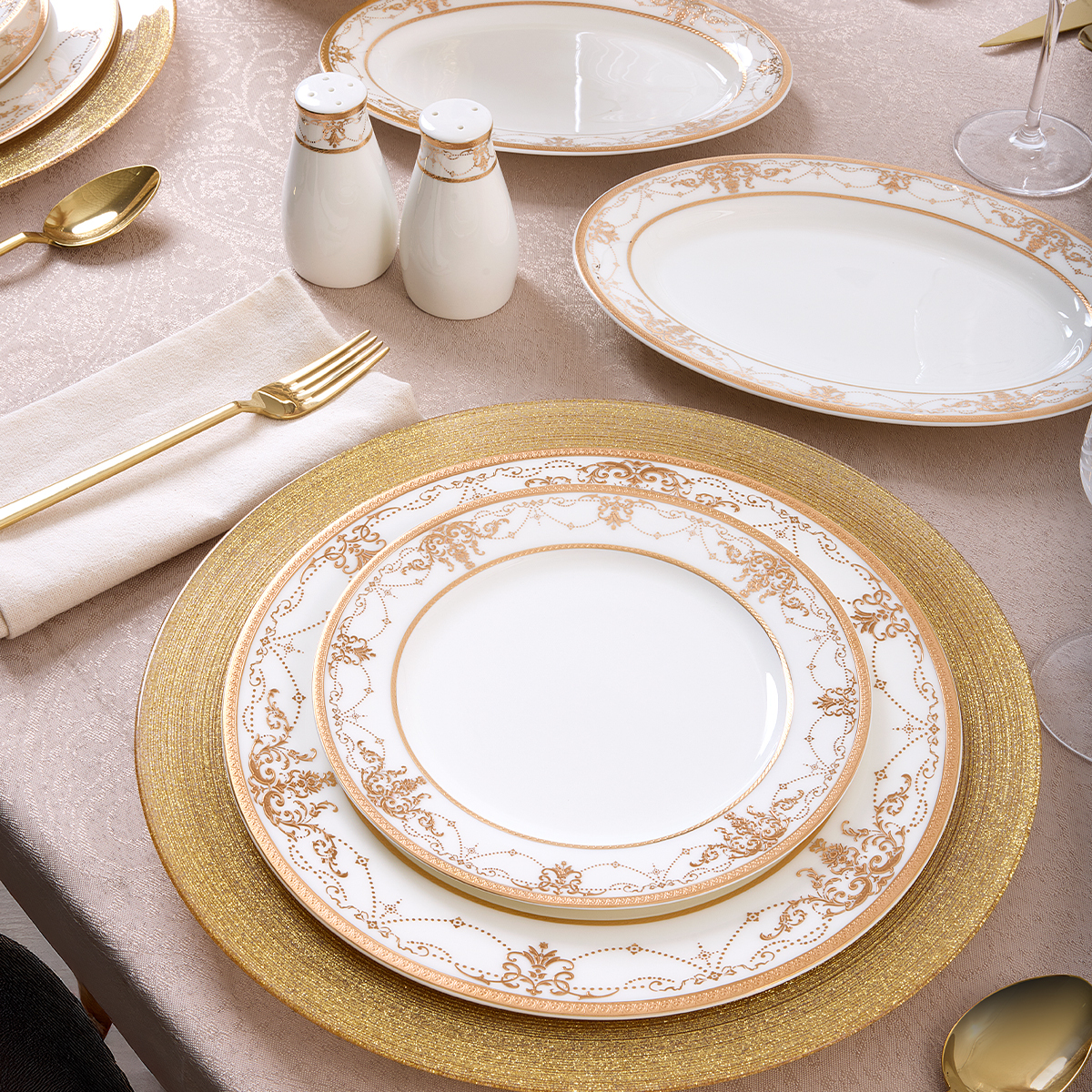 Evaliza Alaia Mavi 12 Kişilik 60 Parça Yemek Takımı | Gallery Crystal