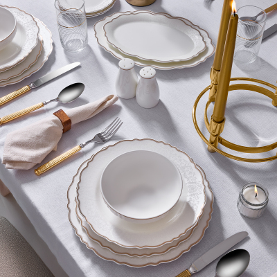 Evaliza Lace Gold 85 Parça 12 Kişilik Yemek Takımı - 2