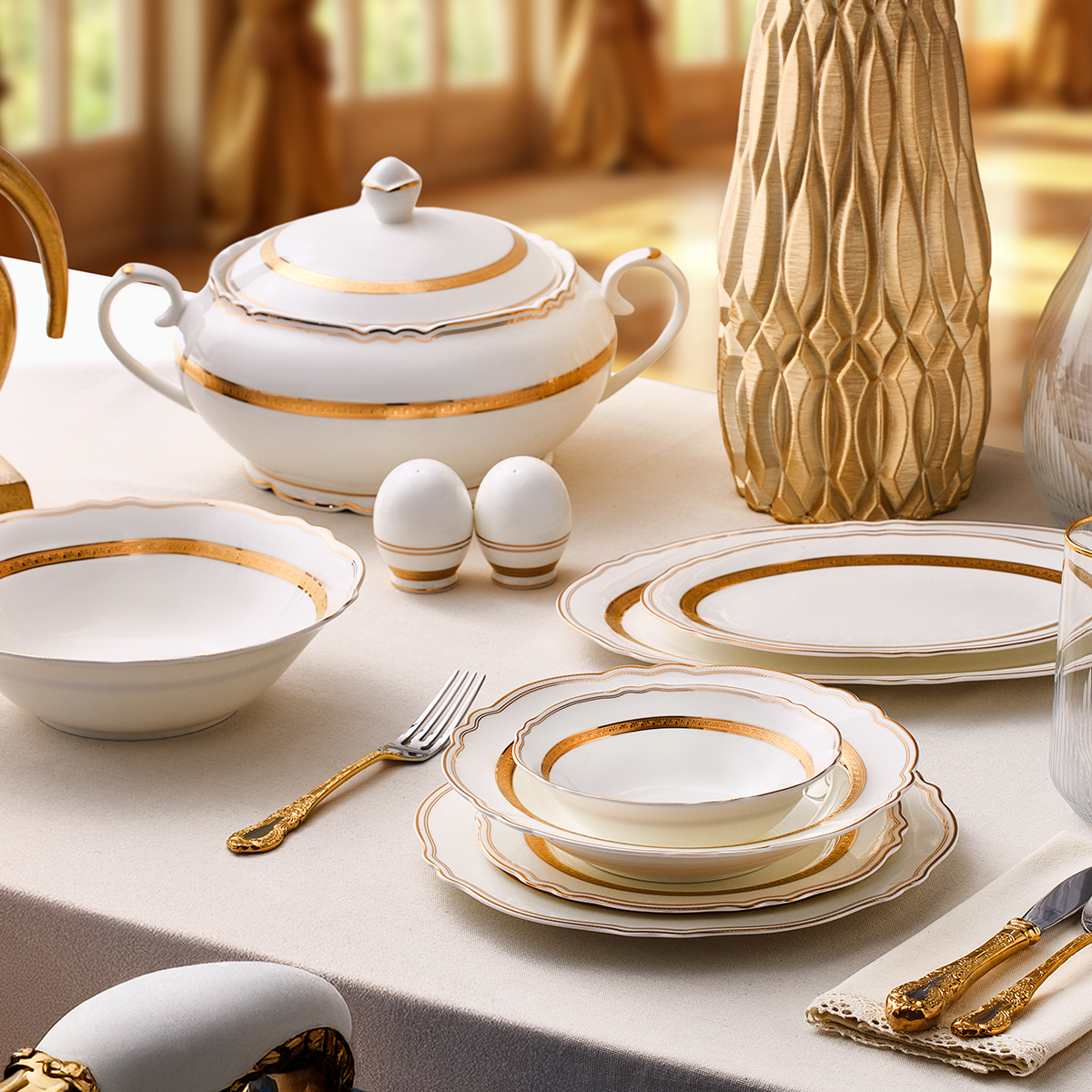 Aryıldız King 20 Parça Ideal Set Cam Kapak Mor | Gallery Crystal