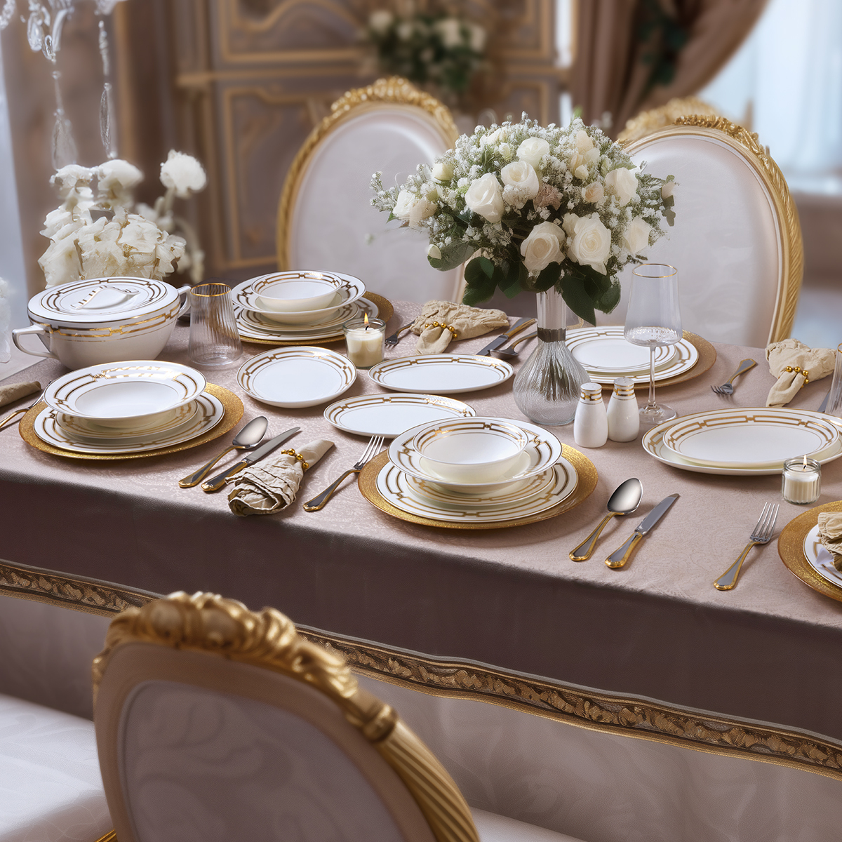 Evaliza Hanedan Alto 60 Parça 12 Kişilik Yemek Takımı | Gallery