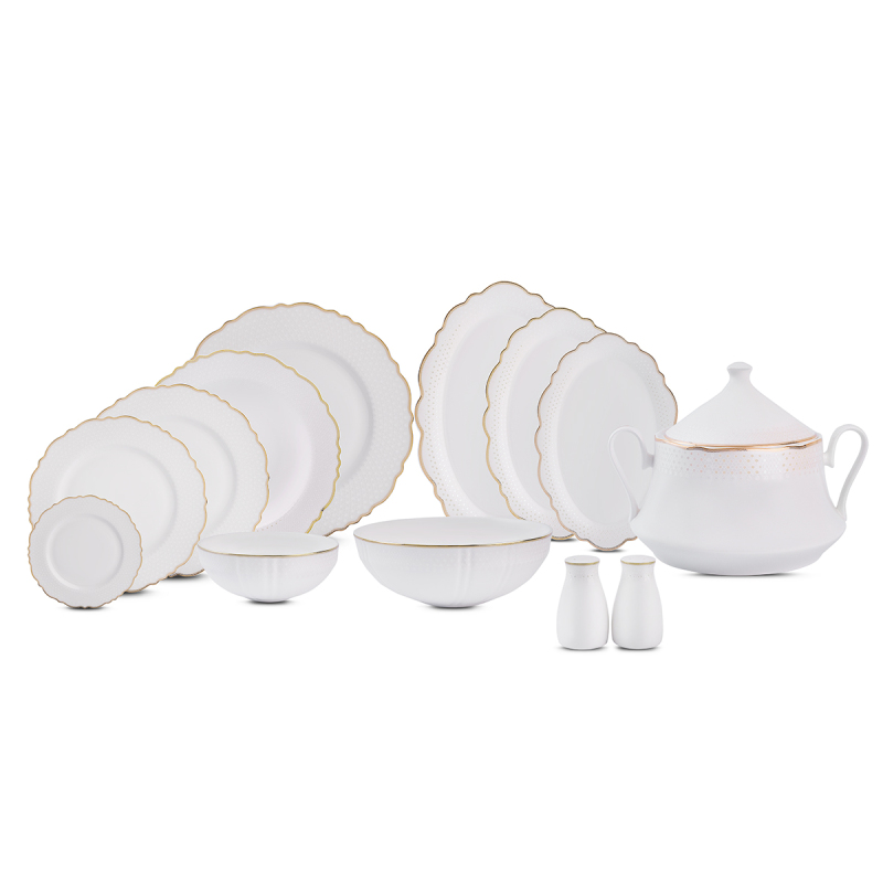 Evaliza Moon Gold 85 Parça 12 Kişilik Yemek Takımı - 7