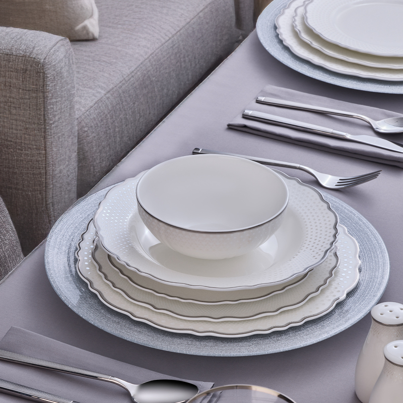 Evaliza Moon Platin 85 Parça 12 Kişilik Yemek Takımı - 3