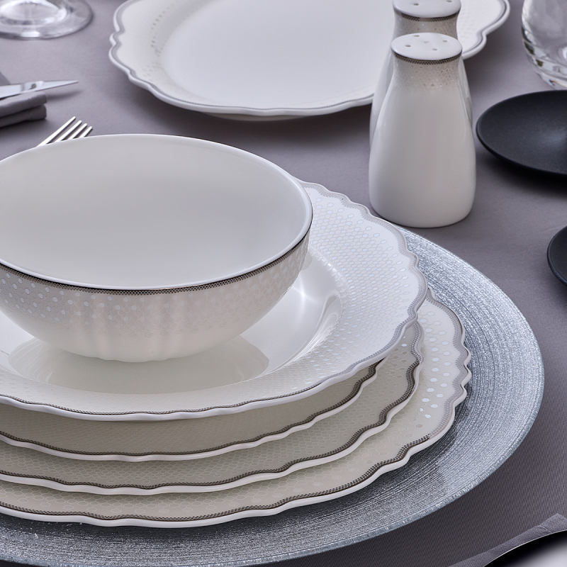 Evaliza Moon Platin 85 Parça 12 Kişilik Yemek Takımı - 4