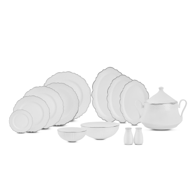 Evaliza Moon Platin 85 Parça 12 Kişilik Yemek Takımı - 6