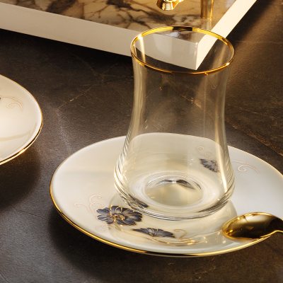 Evaliza Nostalji Kelebek 6 Kişilik 12 Parça Çay Seti 150 cc - EVALIZA