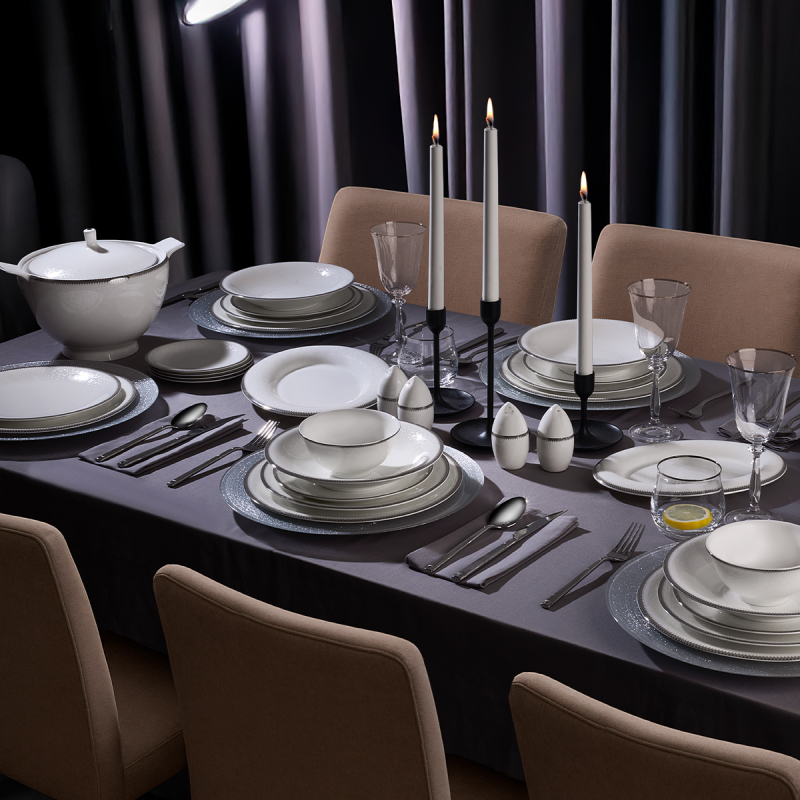 Evaliza Pandora Platin 85 Parça 12 Kişilik Yemek Takımı - 1