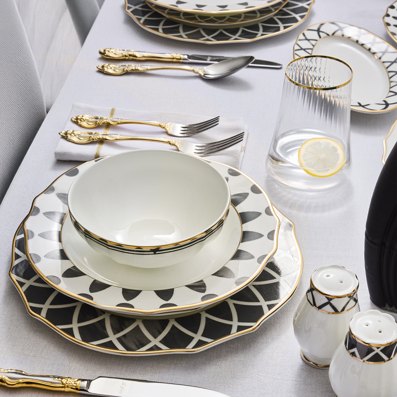 Evaliza Poetica Yemek Takımı Arya Antrasıt 61 Parça - 3