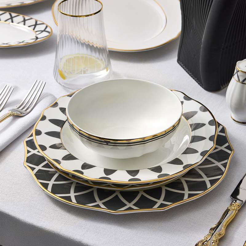 Evaliza Poetica Yemek Takımı Arya Antrasıt 61 Parça - 4