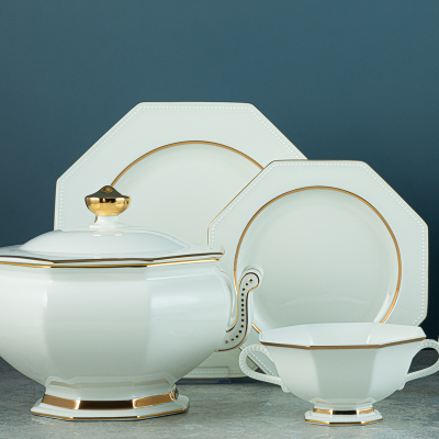 Evaliza Prizma Gold 60 Parça 12 Kişilik Yemek Takımı - 2