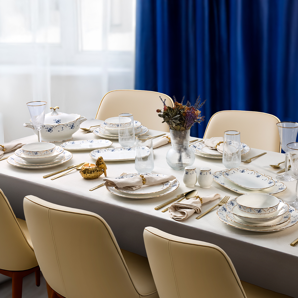 Royal Queen Topkapı 60 Parça 12 Kişilik Yemek Takımı | Gallery Crystal