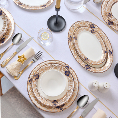 Evaliza Scarlet Gold 60 Parça 12 Kişilik Yemek Takımı - 2