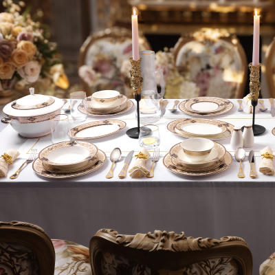 Evaliza Scarlet Gold 60 Parça 12 Kişilik Yemek Takımı - 5