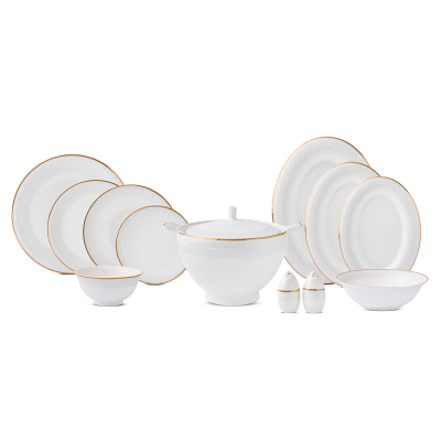 Evaliza Serenity Gold 85 Parça 12 Kişilik Yemek Takımı - 5