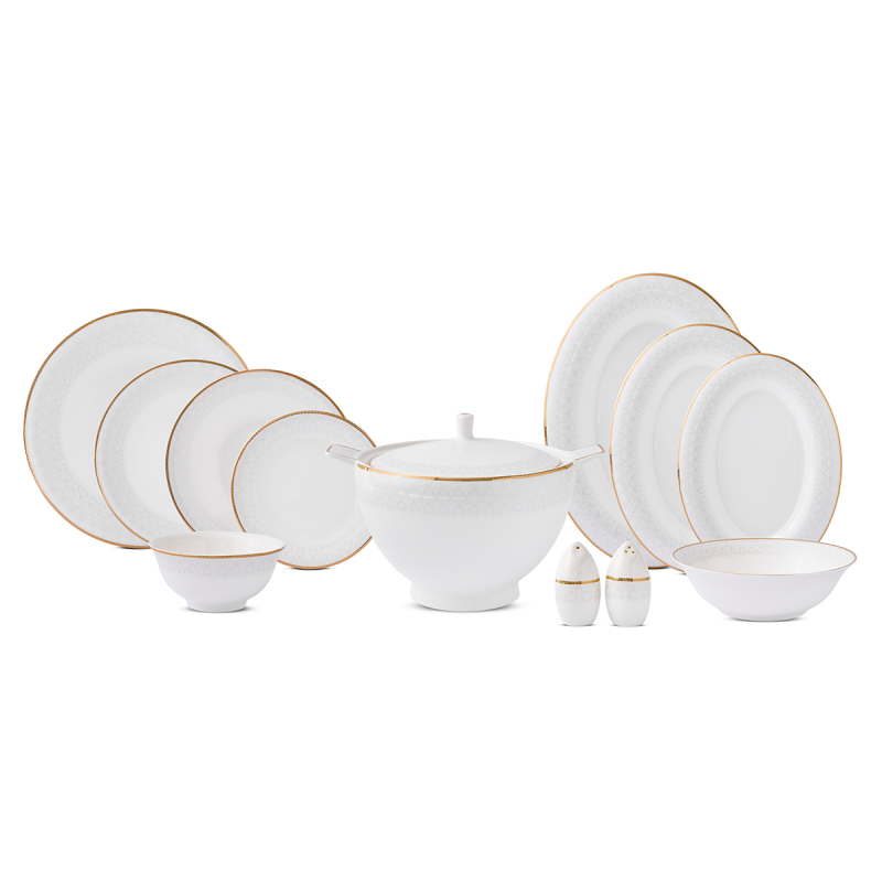 Evaliza Serenity Gold 85 Parça 12 Kişilik Yemek Takımı - 5