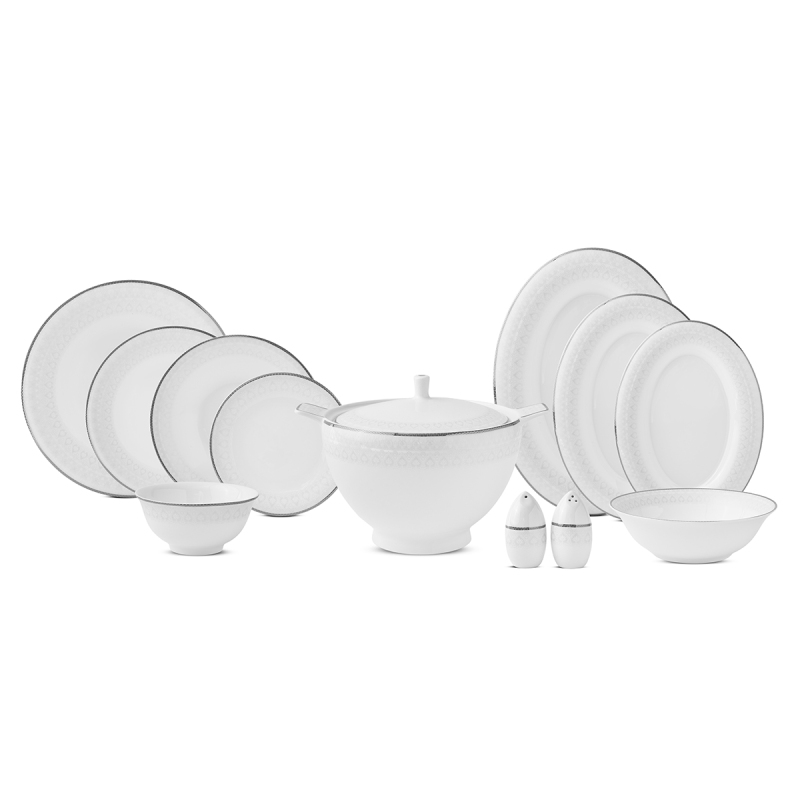Evaliza Serenity Platin 85 Parça 12 Kişilik Yemek Takımı - 6