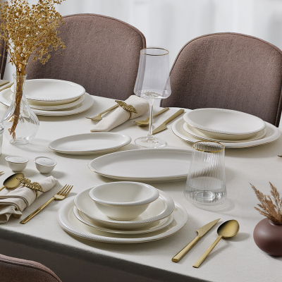 Evaliza Stripe Gold 30 Parça 6 Kişilik Yemek Takımı - 2