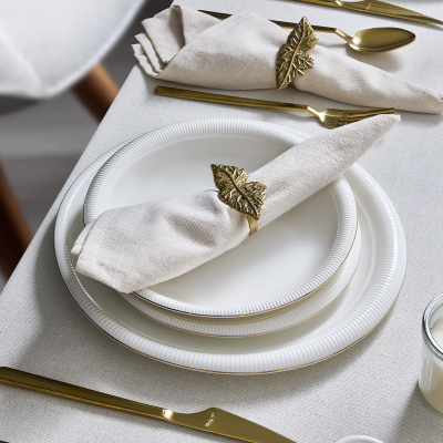 Evaliza Stripe Gold 30 Parça 6 Kişilik Yemek Takımı - 4