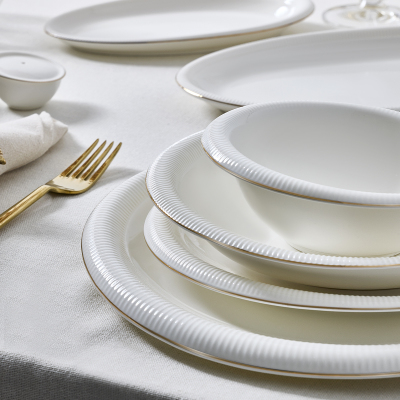Evaliza Stripe Gold 30 Parça 6 Kişilik Yemek Takımı - 5