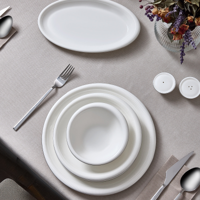 Evaliza Stripe Platin 30 Parça 6 Kişilik Yemek Takımı - 2
