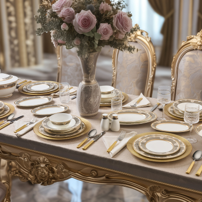 Evaliza The Queen Gold 60 Parça 12 Kişilik Yemek Takımı - 5