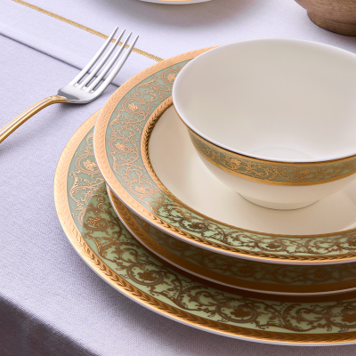 Evaliza Vanesa Gold 60 Parça 12 Kişilik Yemek Takımı - EVALIZA