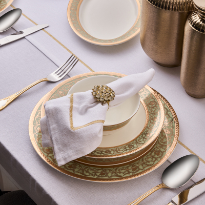 Evaliza Vanesa Gold 60 Parça 12 Kişilik Yemek Takımı - 4