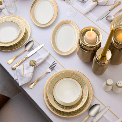 Evaliza Vanesa Gold 60 Parça 12 Kişilik Yemek Takımı - 5