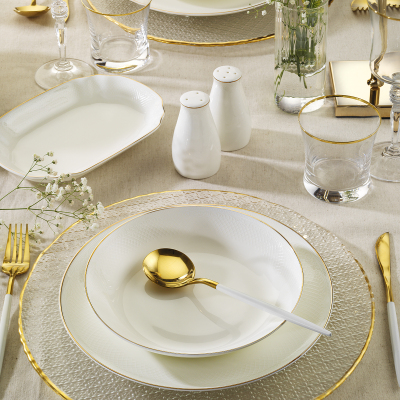 Evaliza Zenn Royal Gold 32 Parça 6 Kişilik Yemek Takımı - 2
