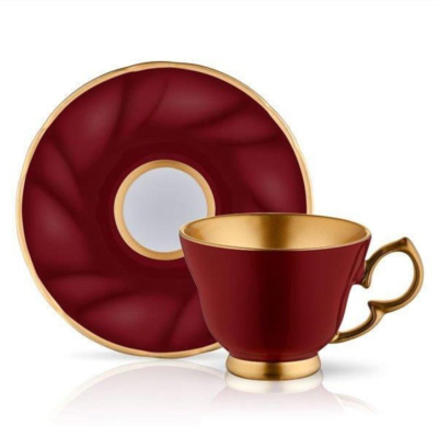 Evaliza Lisa Türk Kahvesi St 6Lı Divan Bordo - EVALIZA