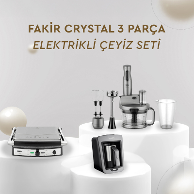 Fakir Crystal 3 Parça Elektrikli Çeyiz Seti - FAKIR