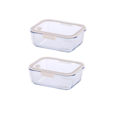 Neoflam Fika Glace Bej Vakumlu 2 Parça Saklama Kabı 1200 ML - NEOFLAM