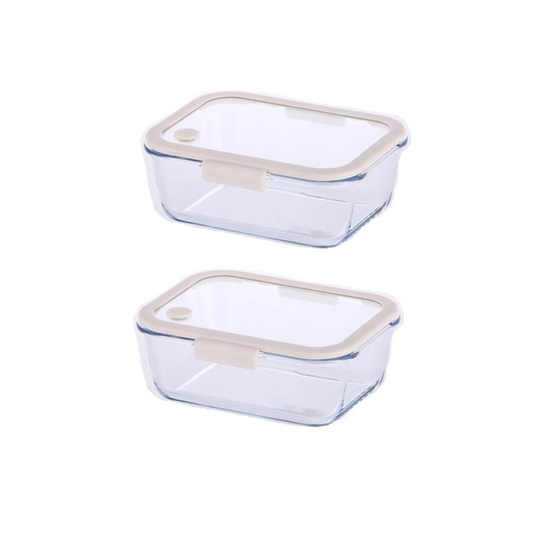 Neoflam Fika Glace Bej Vakumlu 2 Parça Saklama Kabı 1200 ML - 1