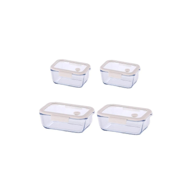 Neoflam Fika Glace Bej Vakumlu 4 Parça Saklama Kabı 460 ML + 800 ML - NEOFLAM