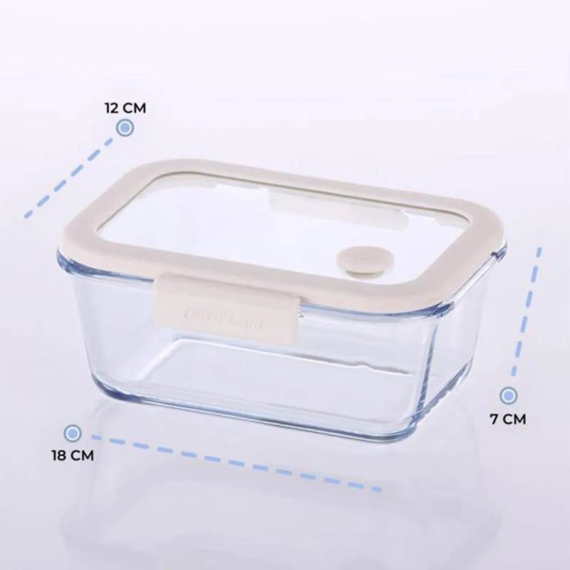 Neoflam Fika Glace Bej Vakumlu 4 Parça Saklama Kabı Seti - 3