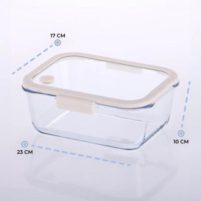 Neoflam Fika Glace Bej Vakumlu 4 Parça Saklama Kabı Seti - 5