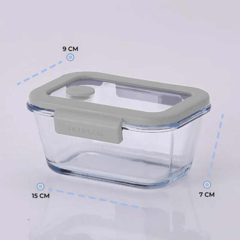 Neoflam Fika Glace Gri Vakumlu 4 Parça Saklama Kabı 460 ML + 800 ML - 4